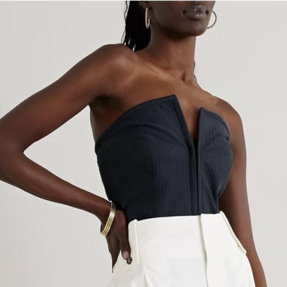 MARA HOFFMAN Layne strapless cropped bustier top - Picture 2 of 10